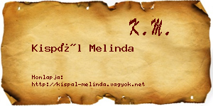 Kispál Melinda névjegykártya