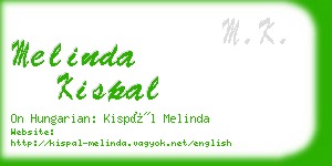 melinda kispal business card